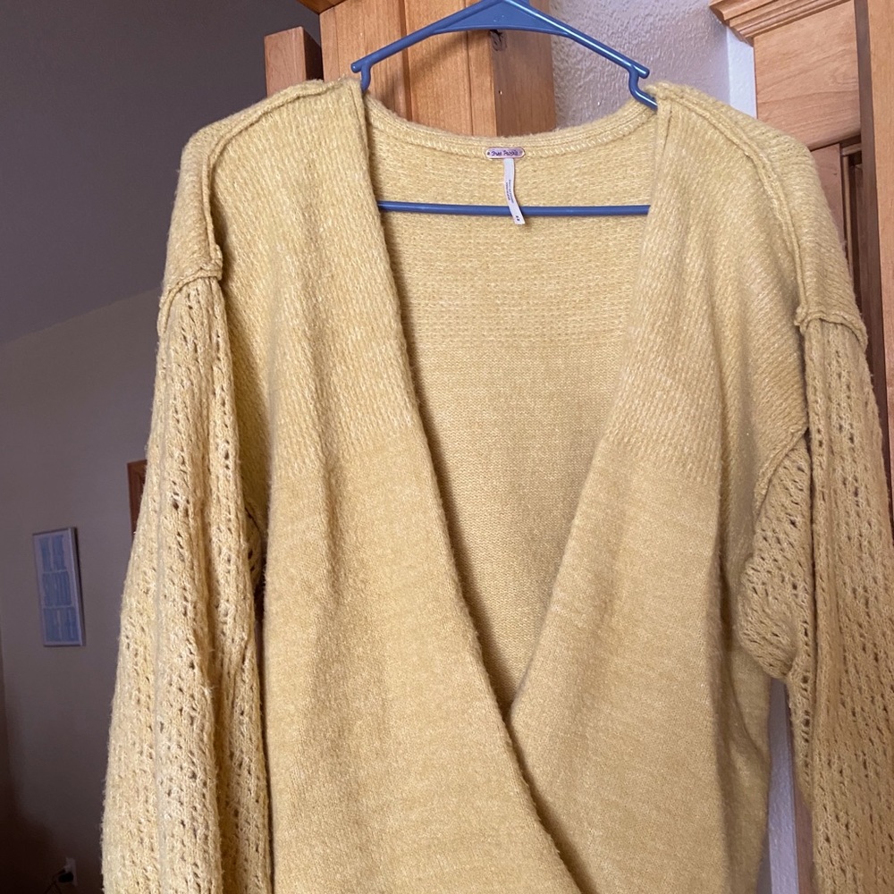 Yellow free people sweater